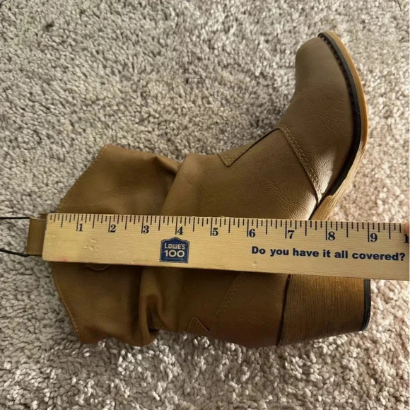 Charles Albert Womens Modern Western Cowboy Distressed Pull Up Tabs Boot Size 7 - Picture 8 of 8